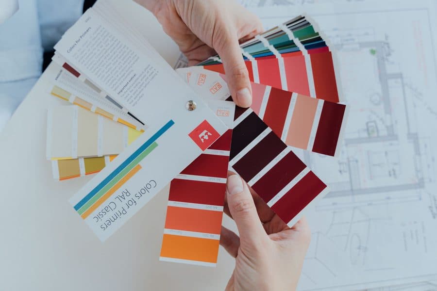Échantillons de couleurs de peinture